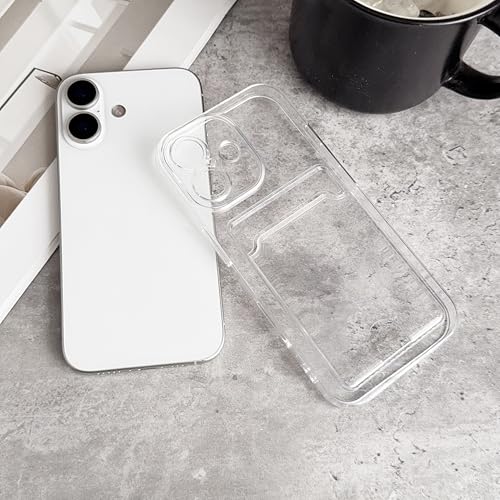 Lunivop Compatible with iPhone 17 Case Clear Wallet Card Holder TPU Slim Soft Shockproof Anti-Yellowing Anti-Scratch Transparent Phone Case (for 17 6.3 '' Clear) - size: for iPhone 17
