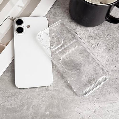 Lunivop Compatible with iPhone 17 Case Clear Wallet Card Holder TPU Slim Soft Shockproof Anti-Yellowing Anti-Scratch Transparent Phone Case (for 17 6.3 '' Clear) - size: for iPhone 17