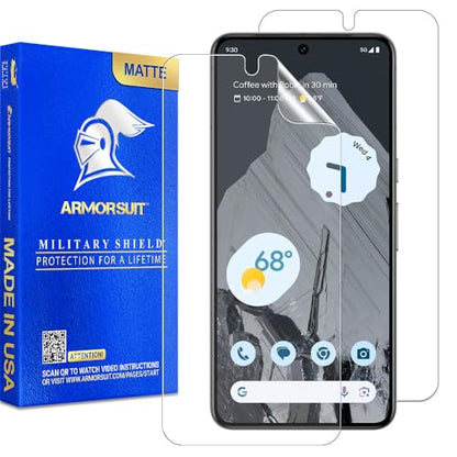ArmorSuit (2 Pack) for Google Pixel 8 Pro Screen Protector Paper-Feel Texture (6.7") Case Friendly MilitaryShield Matte Film [Ver.2] - Made in USA