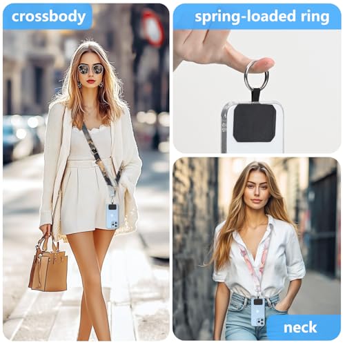 2 Pack Phone Lanyard Cell Phone Lanyard Crossbody Adjustable Phone Strap for Use Around the Neck Cell Phone Lanyard - color: Marble Stripe
