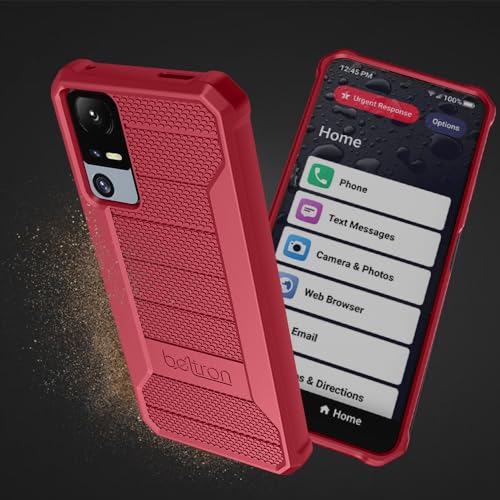 BELTRON Phone Case for Jitterbug Smart 4, Slim Industrial Strength Protective Grip Case with Reinforced Technology for TCL 40XL / Lively Jitterbug Smart4 (Red) - color: Red
