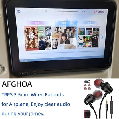 Wired Earbuds for Chromebook Laptop PC,3.5mm in Ear Headphones for Kindle - color: Black