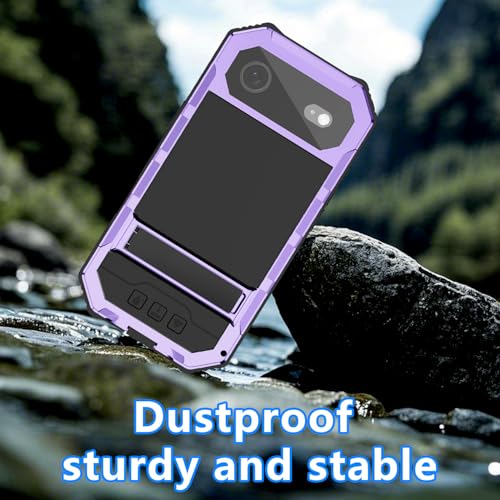 Lunivop Compatibility with iPhone Air Case 6.5'' 2025 Heavy Duty with Built in Screen Protector Lens Protection Rugged Stand 360 Full Body Military Grade Metal Bumper Phone Cases Men 17 Air Purple - color: Purple, size: iPhone 17 Air 6.5 2025