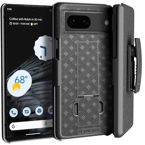 Designed for Google Pixel 7 Case with Belt Clip Holster | Rugged Holster & Protective Phone Case Combo with Anti-Slip Texture - Black - size: Pixel 7