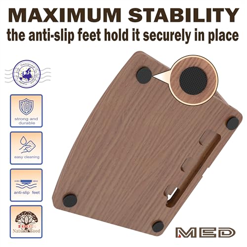 MED Wood Phone Docking Station Nightstand Desk Organizer for Phone, Watch, Wallet & Tablet Gift for Men, Husband, Father's Day, Dad & Women Model 1 (Dark Walnut) - color: Dark Walnut