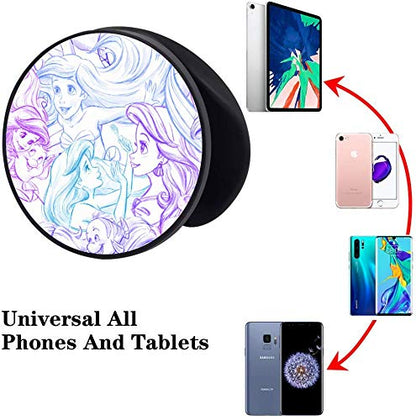3 Pack/Multifunction Cell Phone Stand Holder and Grip Ocean Cute Girl Foldable Phone Kickstand Mount Compatible for Smartphones - color: Ocean Cute Girl