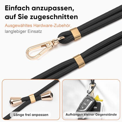 Phone Lanyard Crossbody/Neck Universal Adjustable Cell Phone Strap - color: Navy Blue