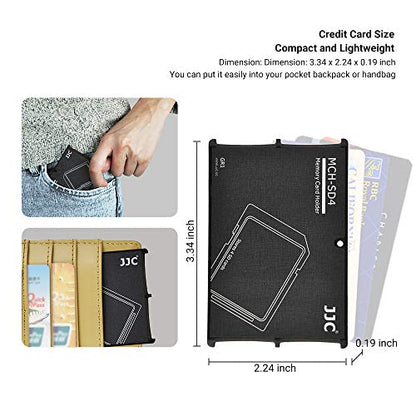 4 Slot SD Card Holder Case Storage Organizer, Slim Ultra-Thin SDHC SDXC Box - color: 4 SD Card Slots