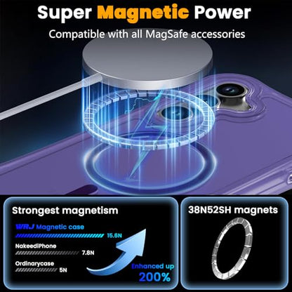 WRJ Magnetic Matte for Samsung Galaxy S26 FE Case,Samsung S25 FE Case [Fit for MagSafe][Military Grade Drop Protection] Translucent Shockproof Protective Phone Case-Violet - color: Violet, style: Matte