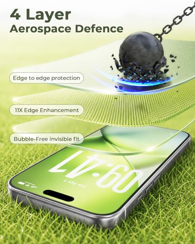 ruwa Screen Protector for iPhone 17, 3-Pack 6.3 Inch Tempered Glass Film | HD Clear, 9H Hardness, Anti-Scratch Protection, Anti-Fingerprint, Case Friendly, Easy Install, Bubble-Free - size: for iPhone 17-6.3 Inch