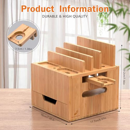 Pezin & Hulin Multi Device Charging Station with Drawer & USB Charger - color: #2 (With Charger)