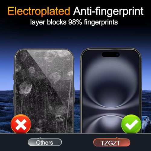 TZGZT 3 Pack Screen Protector for iPhone 16, Tempered Glass, Case Friendly - color: iPhone 16 Clear