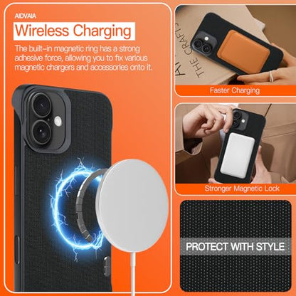Phone Case Crafted for iPhone 16 Plus,Black - color: Black, size: iPhone 16 Plus