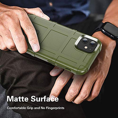 Rugged Shield TPU Thick Solid Armor Tactical Protective Case Compatible with iPhone 12 Mini (5.4 inches) - Army Green - color: Army Green, size: iPhone 12 mini