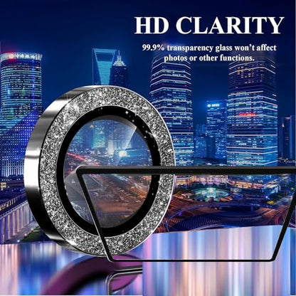 Zeking (2 Set for Samsung Galaxy Tab S10 FE/Tab S10 FE Plus Camera Lens Protector, Scratch-Resistant HD Clarity 9H Tempered Glass with Aluminum Edging, Individual Metal Lens Cover (Bling-Black) - color: GlitterBlack
