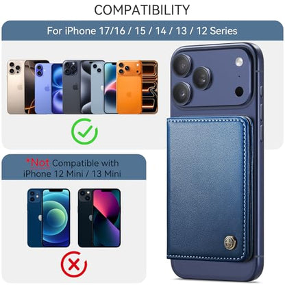 Defencase for Magsafe Wallet Magnetic Card Holder RFID Blocking, Dark Blue - color: Fashion Dark Blue