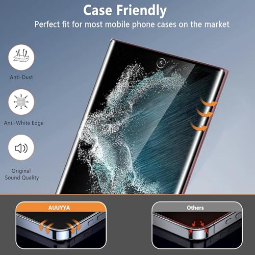 3-Pack for Samsung Galaxy S22 Ultra 5G Screen Protector Tempered Glass, 3D Full Edge Coverage Film, 9H HD Bubble-Free Film, Anti-Scratch Protective Glass for Samsung Galaxy S22 Ultra 6.8 Inch - size: Samsung Galaxy S22 Ultra
