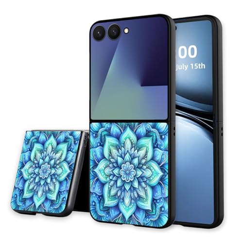 for Z Flip 7 Case Ultra Thin 1.2mm Matte Hard PC Phone Cover- Anti-Scratch Anti-Fingerprint Slim Fit Shockproof Protection Cover for Samsung Galaxy Z Flip 7 Case,Blue Mandala - color: Blue Mandala