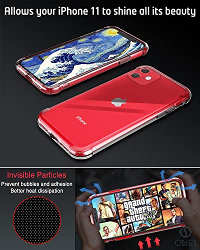 ONES Clear Case for iPhone 11 Anti-Yellowing Crystal Clear Case, Military-Grade Shockproof Slim Transparent Phone Cover with Camera Guard - color: HD High Transparency, size: iPhone 11