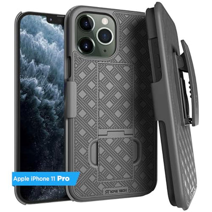 Designed for Apple iPhone 11 Pro Case with Belt Clip Holster | Rugged Holster & Protective Phone Case Combo with Anti-Slip Texture - Black - style: iPhone 11 Pro