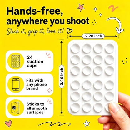 2026 Upgraded Magnetic Suction Sticky Phone Grip for Magsafe Case, White - color: Classic White