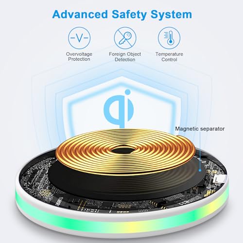 15W iPhone Wireless Charger Fast Charging Pad for iPhone 17 16 15 14 13 12 - color: White, style: 1-Pack