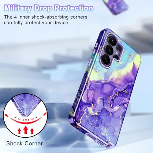 Btscase for Samsung Galaxy S26 Ultra Case, [Military Grade Drop Tested] Marble Pattern Design Slim Rugged Shockproof Women Girls Men Protective Anti-Scratch Cover, Cobalt Violet - color: Cobalt Violet, size: Samsung Galaxy S26 Ultra