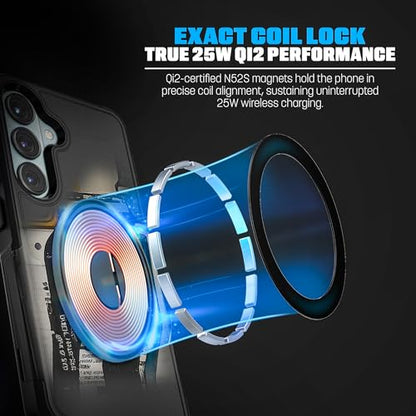 Encased Shockproof Case for Samsung Galaxy S26 with Belt Clip Holster (Compatible with MagSafe) Heavy Duty Rugged Protection (Challenger Series) - size: S26
