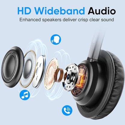 Telephone Headset with Microphone Noise Canceling for Office Landline Deskphone, with Mic Mute Volume Controller, Mono RJ9 Phone Headset for Call Center Avaya Polycom Nortel