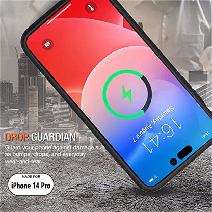Battery Case for iPhone 14 Pro,Upgraded 10000mAh Rechargeable Portable Charging Case with Wireless Charging Compatible for iPhone 14 Pro (6.1inch) with Carplay Extend Battery Pack Charger Case (Black) - size: iPhone 14 Pro -10000mAh