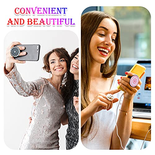 Honoson 9 Pcs Cell Phone Grip Holder Collapsible Holder, Mandala 1 - color: Mandala Flower