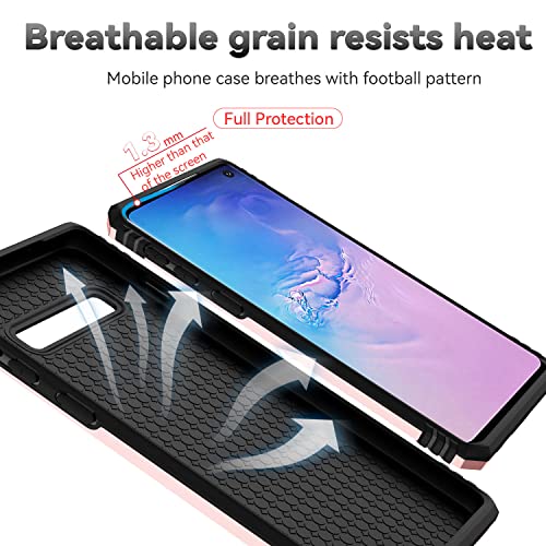for Samsung Galaxy S10 Plus Case with Camera Lens Cover HD Screen Protector, Military-Grade Drop Tested Magnetic Ring Holder Kickstand Protective Phone Case for Samsung Galaxy S10+ Plus (Rose Gold) - color: Rose Gold with camera cover Military-Grade 2nd g