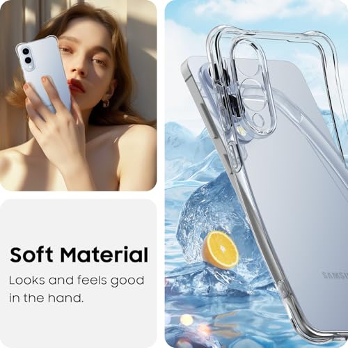 for Galaxy S25 Edge Case, Ultra [Slim Thin] Flexible Scratch Resistant Clear TPU Gel Rubber Soft Skin Silicone Protective Phone Case Cover for Samsung Galaxy S25 Edge (Clear) - size: S25 edge