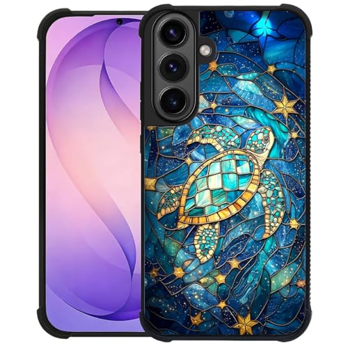 for Samsung Galaxy S26 Case,Soft Silicone Shockproof Bumper Camera Protection Phone Case-Glass Star Turtle - color: Glass Star Turtle, size: Samsung Galaxy S26
