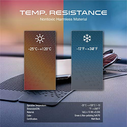 Car Dashboard Non Slip Mat, JIMISHA Anti Slip Pad, Anti Slide Sticky Dash Pad, Multifunctional Fixate Gripping Gel Pad for Radar Detector, Cell Phone, Keys, Glass, GPS, Coins 6.3x2.8 inch (2 Pack) - color: 2 Pack