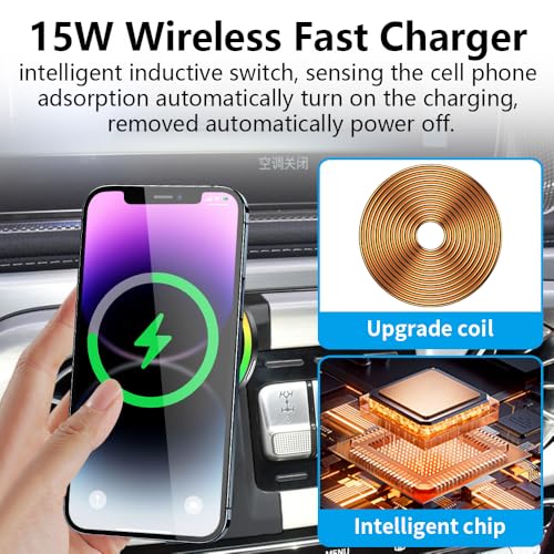 Magsafe Car Magnetic Phone Mount for Mercedes Benz G-Class 2019 2020 2021 2022 2023 2024 G Wagon G550 G500 AMG G63 G55 W463 Auto Accessories Cell Phones Holder Fast 15W Wireless Charger - color: for 2019-2024 Benz G-Class