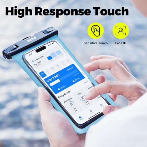 JOTO Universal Waterproof Pouch Case for iPhone 16 15 14 13 Plus Pro Max, IPX8 Cellphone Dry Bag 12 11 Pro Max XR X 8 7 6S Plus SE, Galaxy S23 S22 S21 S20+ S20 S10 Plus Note, Pixel up to 7" -Blue - color: Blue, size: 1 Pack