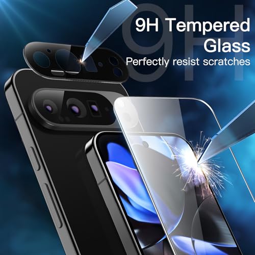 JETech Screen Protector for Google Pixel 9 Pro, 2+2 Pack - size: Pixel 9 Pro