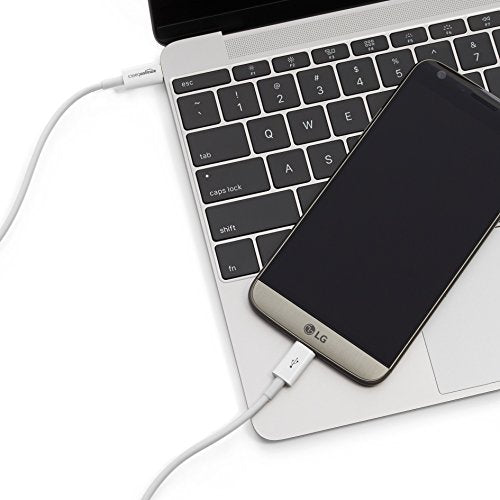 Amazon Basics USB-C to USB-C Fast Charging Cable, 480Mbps Speed, USB-IF Certified, for Apple iPhone 16/15, iPad, Samsung Galaxy, Tablets, Laptops, 9 Foot, White - color: White, size: 9-Foot
