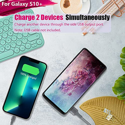 Battery Case for Samsung Galaxy S10+ Plus, 5000mAh Rechargeable Extended Battery Charging Case, Add 150% Extra Juice (6.4 Inches) Black
