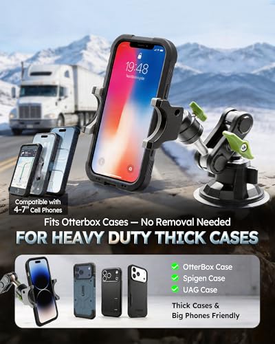 Semi Truck Phone Mount for Drivers, 360° Anti-Shake Compact Design - style: Standard