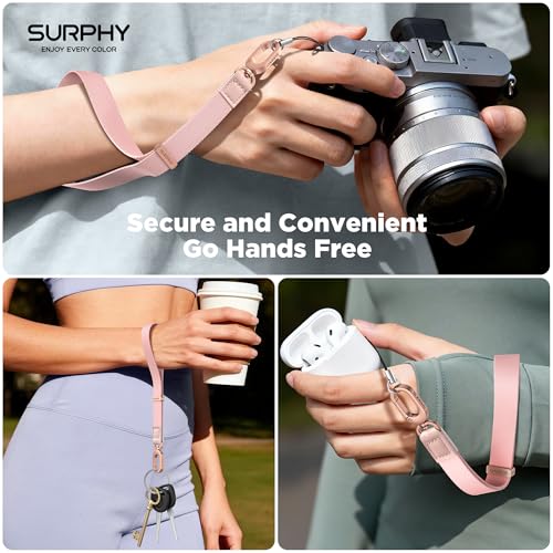 SURPHY Phone Wrist Strap, Keychain Wristlet, Wrist Lanyard with Tether Tab - color: Pink