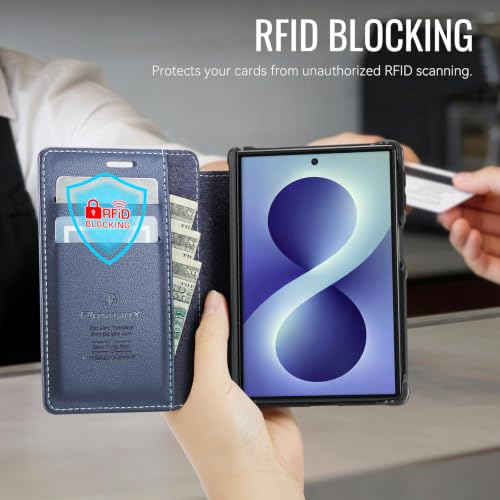 for Samsung Galaxy Z Fold 8 - Case Wallet Magnetic Slim, Deep Blue - color: Deep Blue, size: Samsung Galaxy Z Fold 8