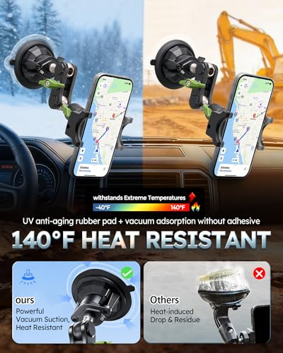 Semi Truck Phone Mount for Drivers, 360° Anti-Shake Compact Design - style: Standard