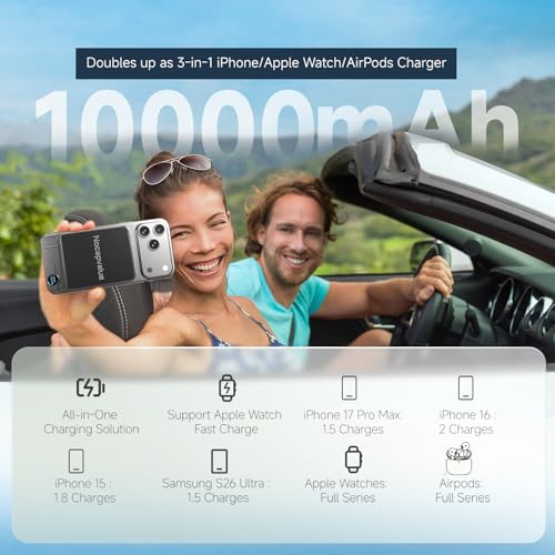 for MagSafe Power Bank 10000mAh, Fast, Magnetic Portable Charger - color: Black