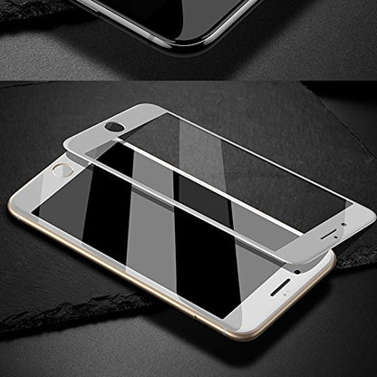eTECH 2 Pack Full Coverage HD Clear Glass Screen Protector Compatible with iPhone 8/7 Plus 5.5 inch –Full Coverage – White color - Tempered Glass