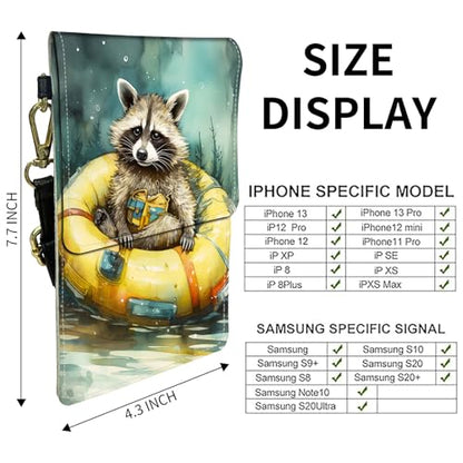 for Women Cell Phone Purse,with Touchscreen Cell Phone Purse,PU Leather Shoulder Bag Waterproof Phone Wallet Case with Clear Touch Screen Window up to 6.7 inch Smartphone, - color: Cute Bear Forest -155