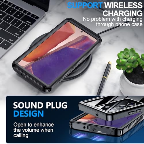 xiwxi for Samsung Galaxy Note 20 Case Waterproof,[IPX8 Underwater Case][Full Body Shockproof & Military Dropproof] Clear Sound Quality Built-in Screen Protector for Samsung Note 20 6.7 inch-Black - size: For Samsung Note 20-6.7"