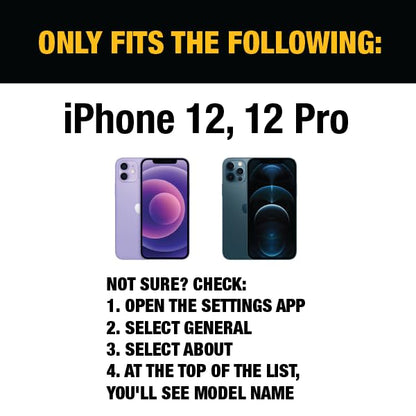 DEWALT Heavy Duty Glass Screen Protector for iPhone 12/12 Pro, 2 Pack Tempered Glass Screen Protector, Case Friendly, Perfect Install Tool Included, Long-Lasting Protection - size: iPhone 12/12 Pro