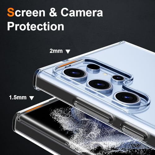 Crystal Clear Samsung Galaxy S22 Ultra Case.Soft Slim Fit Transparent Plastic TPU Protective Silicone Cover Phone Case for Samasung S22 Ultra [Slim Thin & Comfort Grip] [Shockproof] - size: galaxy s22 ultra case